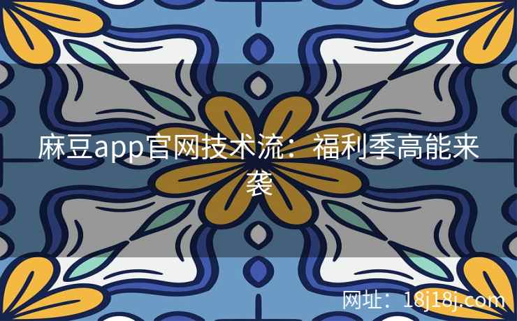 麻豆app官网技术流：福利季高能来袭  第2张