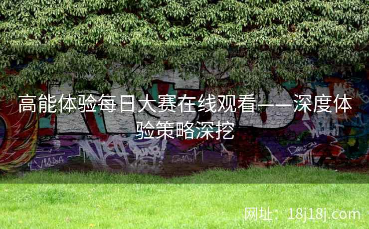 高能体验每日大赛在线观看——深度体验策略深挖